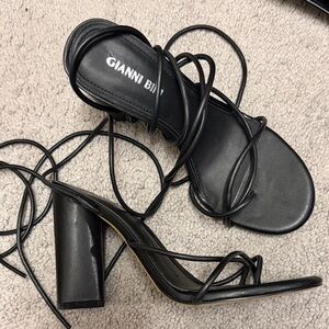 Gianni Bini Elegant Black Strappy Heels